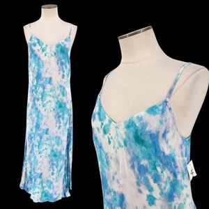 Style & Co Slip Dress Fairy Coquette Tie Dye Vacation Beach Cruise Size Small
